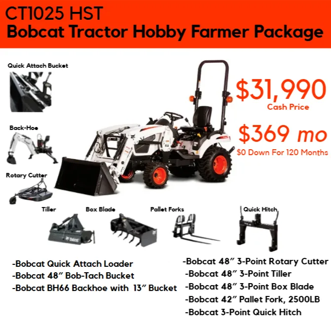 hobby farmer bobcat tractor package