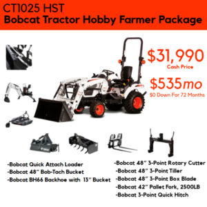 CT1025 HST Bobcat Tractor Hobby Farmer Package