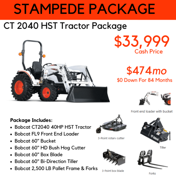 Bobcat CT2040 HST Compact Tractor "THE STAMPEDE PACKAGE"