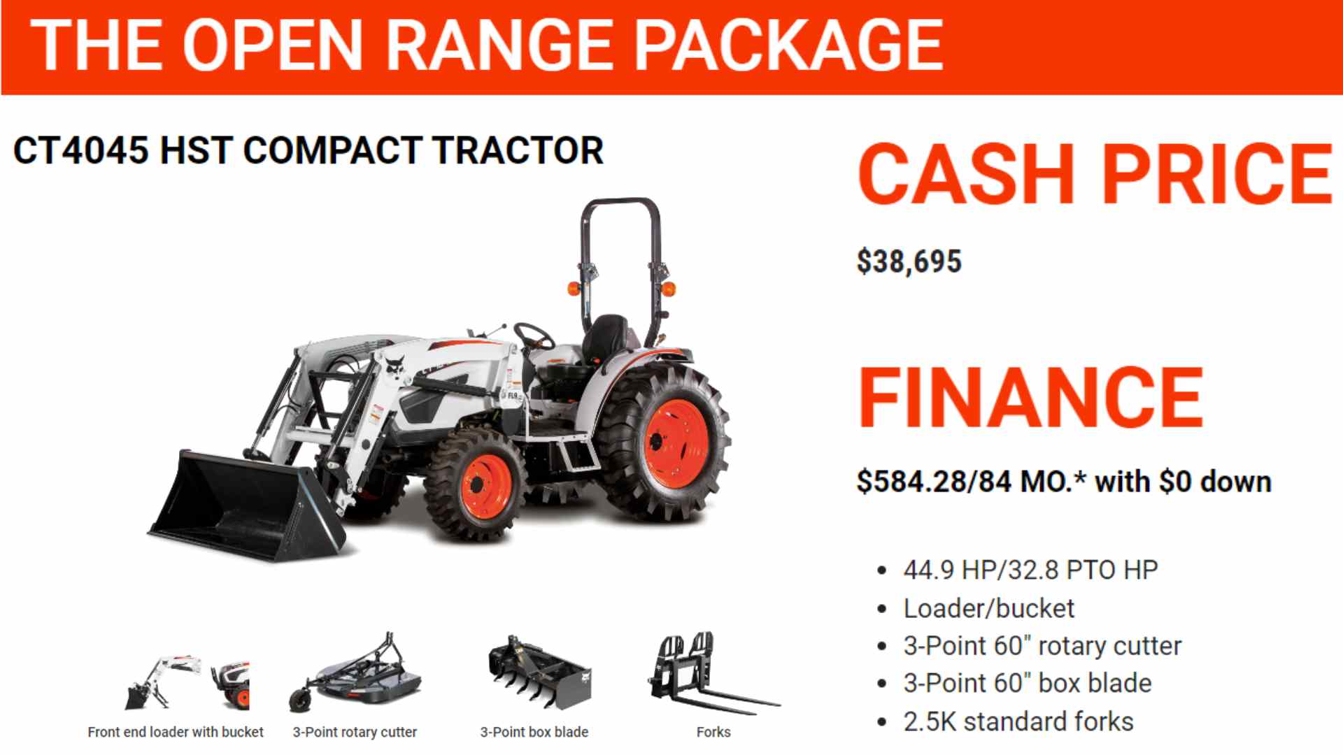 Bobcat Compact Tractor Packages at Zebros Outdoor Power