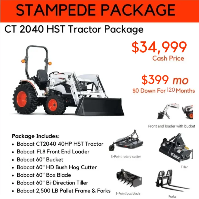 Bobcat Stampede Tractor Package