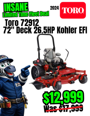 Left over 2024 - Toro Z Master 5000 Series 72"  26.5 hp EFI 747cc w/ Tweels