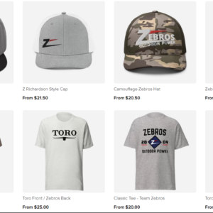 Zebros Merch, Hats and Gear